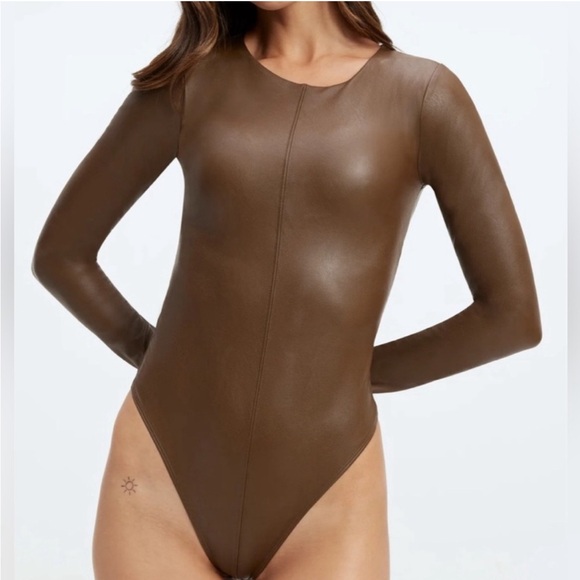 Good American Faux Leather Bodysuit size 1 - Picture 4 of 10